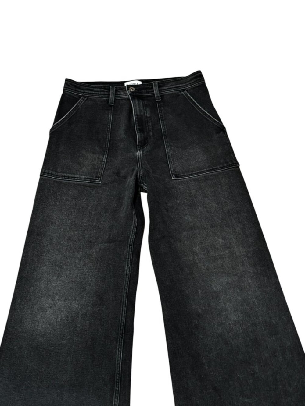 Pistola Black Palazzo Wide Leg Jeans High Rise Size 31 - Picture 8 of 12